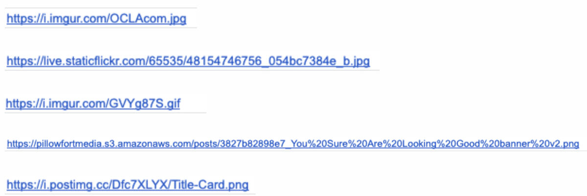 example of urls that are image links